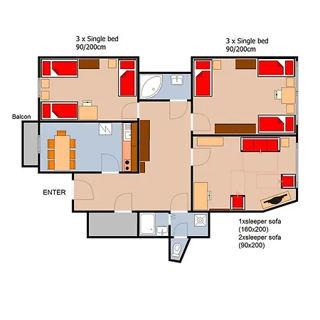 With 2 Bathrooms- 5 Minutes From Old Town - 102 M2