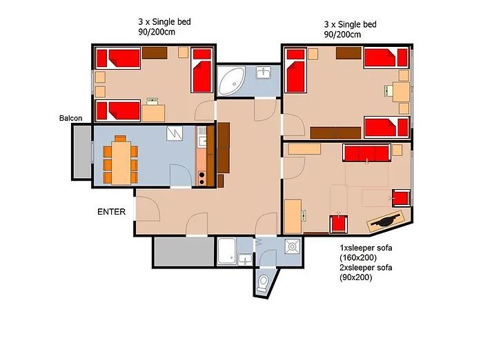 With 2 Bathrooms- 5 Minutes From Old Town - 102 M2